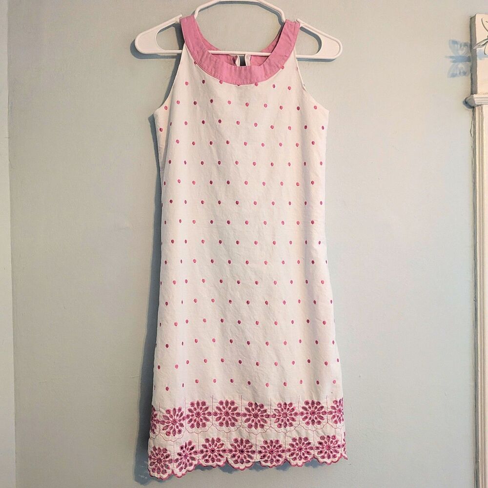 Vintage Y2K Maggie Breen Too Girls Midi Dress Polka Dot Pink Floral 16